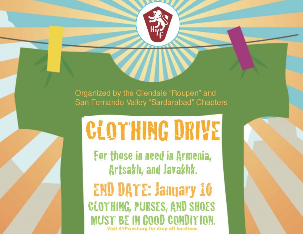 AYF Launches Second Annual Clothing Drive - Armenian Youth Federation ...